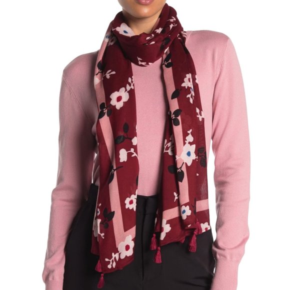 Kate Spade Camelia Floral Print Scarf - Picture 1 of 2